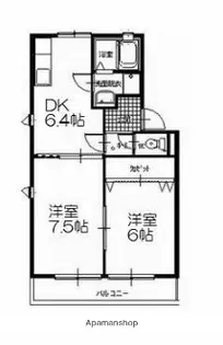 静岡県湖西市新居町中之郷【アパート】の間取り