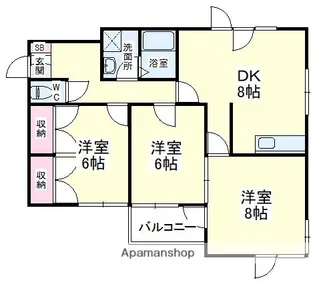 REGART佐鳴台【201号室】の間取り