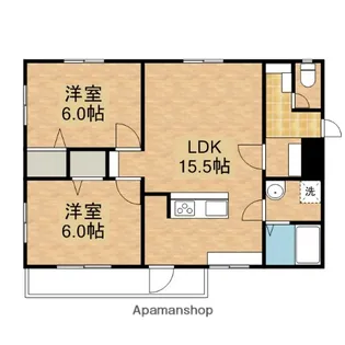 ライトマンション【2階】の間取り