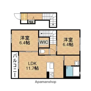 松並木B【2階】の間取り