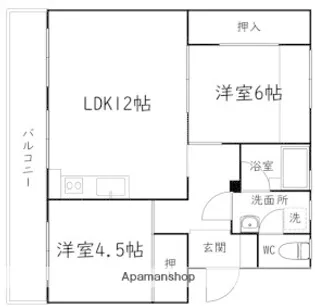 セントポーリア蜆塚【3階】の間取り