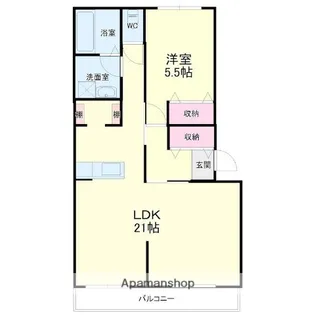 メゾン若林【Ⅱ・205号室】の間取り