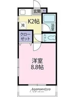 根上り松マンション松山【202号室】の間取り