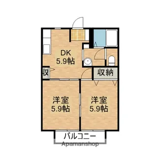 コーポ浜名湖【1階】の間取り