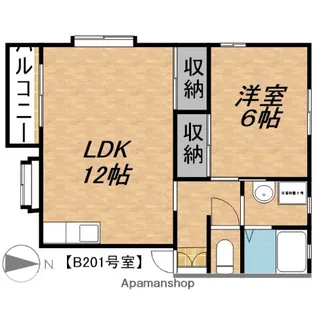 チェリー佐鳴A・B【B201号室】の間取り