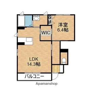 I’S GARDEN【B101号室】の間取り