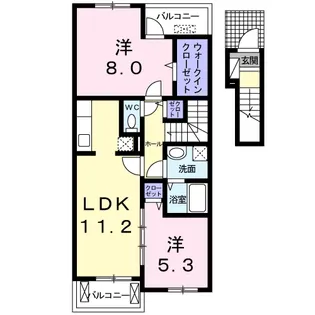 プランドールC【2階】の間取り