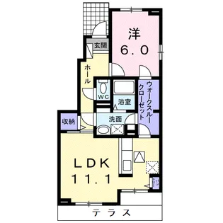 ハニーエンジェル【1階】の間取り