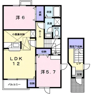 ラフィナートB【2階】の間取り