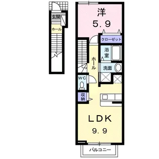 ジェルメⅠ【2階】の間取り