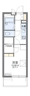 レオパレス銀河【205号室】の間取り