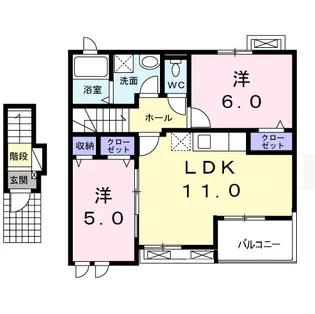 アニメイトⅠ【2階】の間取り