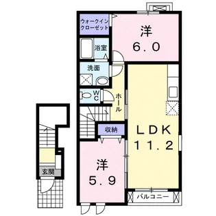 K・M HILL【2階】の間取り