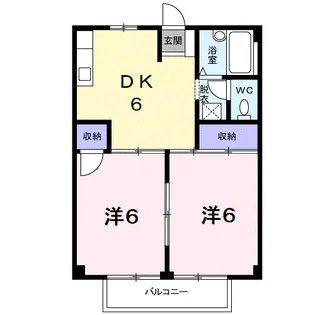 ハイツ河島D【2階】の間取り