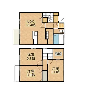 ヴィラ・ソレイユ【1階】の間取り