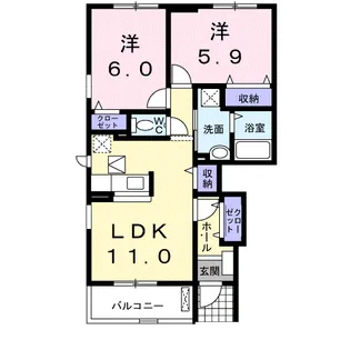 パークウエスト【1階】の間取り