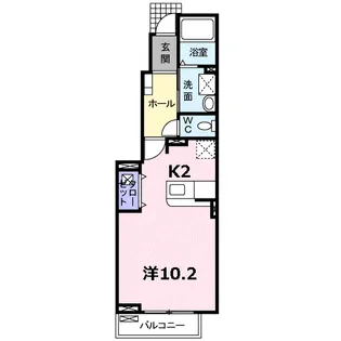 カーサ ピーノ【1階】の間取り