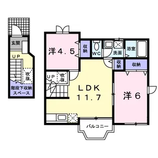 グランシャリオA【2階】の間取り