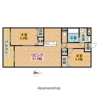 LIEBEN HEIM KAGA【2階】の間取り