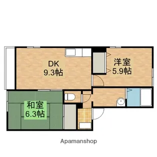 シサミタウン【A102号室】の間取り