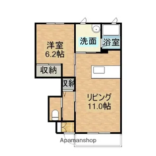 ルミエールTOKIWA【1階】の間取り