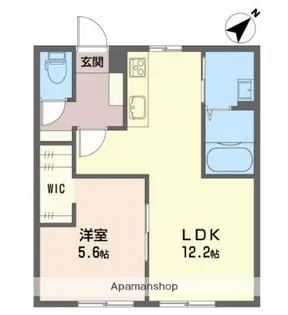 フロールΜ【B102号室】の間取り