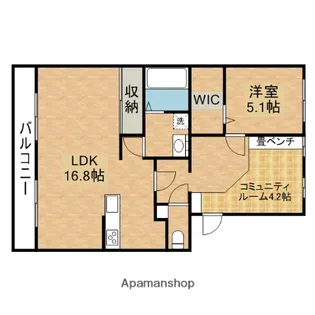 RE・ALLOT東若林【101号室】の間取り