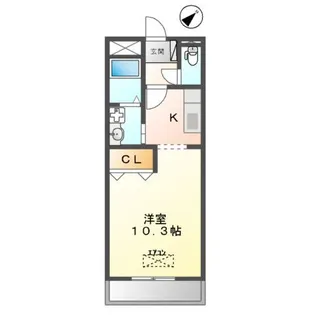 エクレールKAWAI【303号室】の間取り