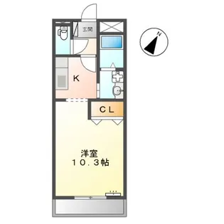 エクレールKAWAI【1階】の間取り