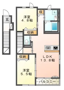 ウィングⅡ【2階】の間取り