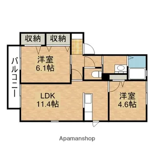 パインクレストA【2階】の間取り