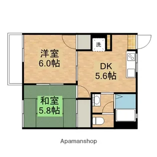 ファミールすずき【102号室】の間取り