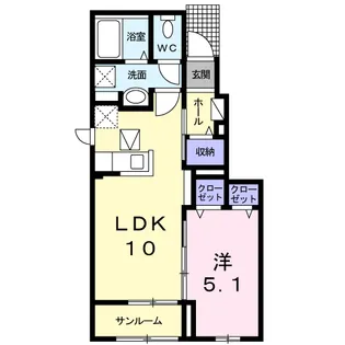 エクラ【1階】の間取り