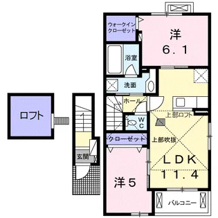 ヒルズ サンリット【2階】の間取り