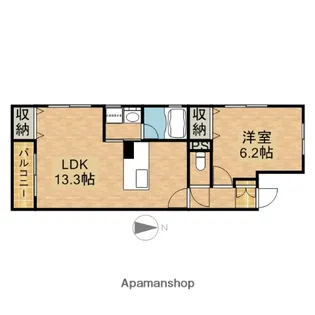 シャルム・ドミール【203号室】の間取り