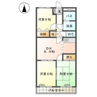 メルヴェーユ【202号室】の間取り