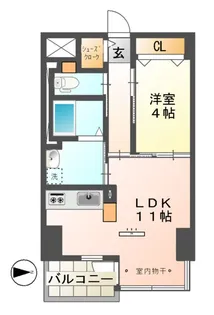 CONFORTO紺屋町【8階】の間取り
