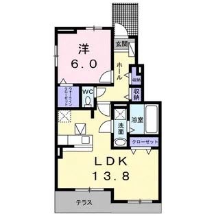 ラ・ムール【1階】の間取り