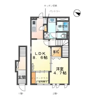 カマタコート【201号室】の間取り