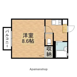 ビヤマナK2【2階】の間取り