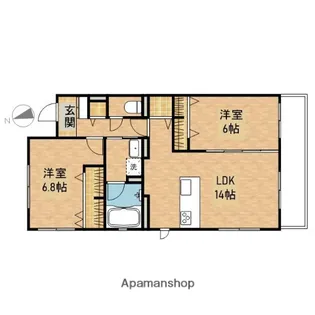 グレースフィールⅡ【501号室】の間取り