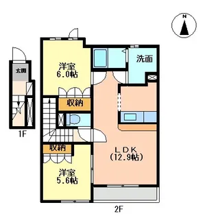 ロココプランB【2階】の間取り