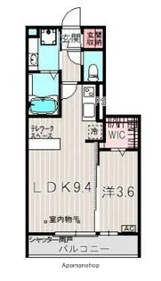 ラ・エスコルテ【1階】の間取り