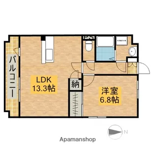 サンモール【205号室】の間取り