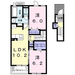 プラシード【2階】の間取り