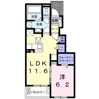 プラシード【1階】の間取り