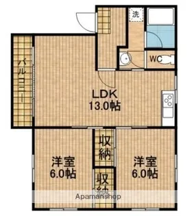 ブッシュクローバー佐鳴台【1階】の間取り