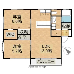 ブッシュクローバー佐鳴台【2階】の間取り