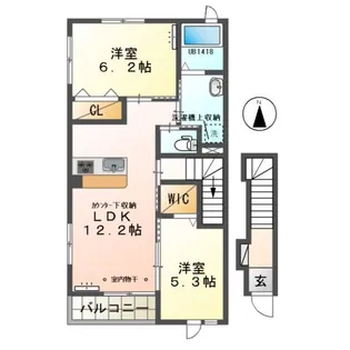 クオーレ【2階】の間取り