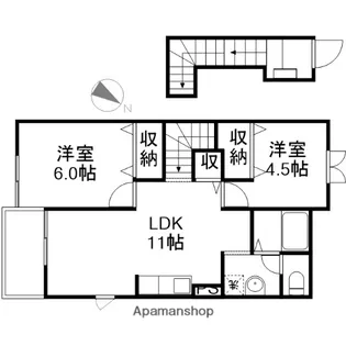 エスポワールシャトー【201号室】の間取り